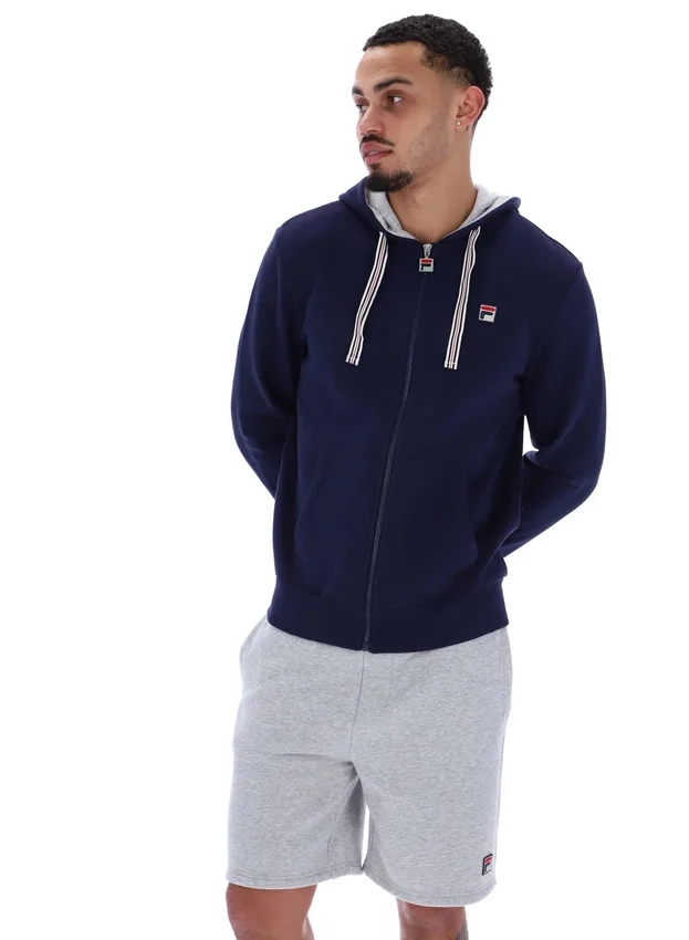 Fila Navy Tenconi Zip Up Hoodie