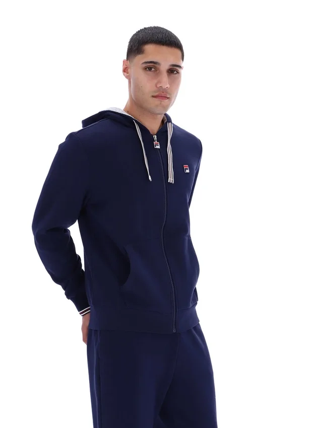 Fila Navy Tenconi Zip Up Hoodie