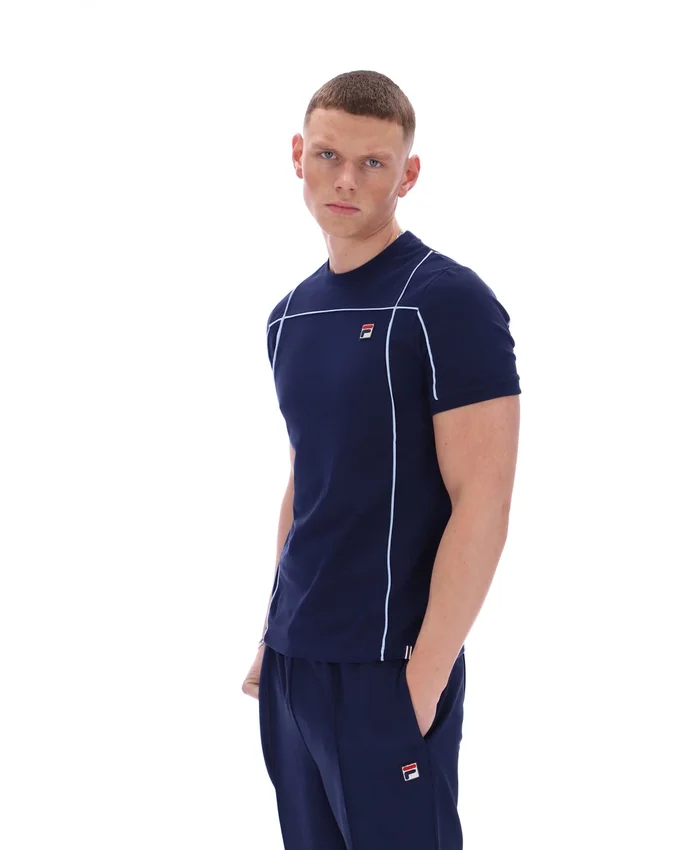 Fila Navy Terri T-Shirt with Contrast Piping