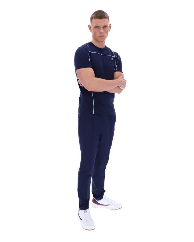 Fila Navy Terri T-Shirt with Contrast Piping