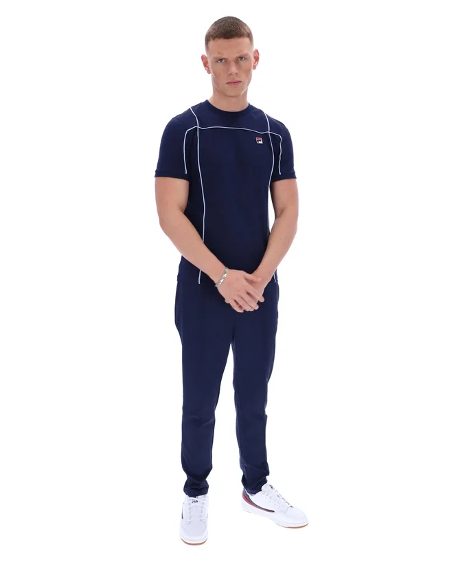 Fila Navy Terri T-Shirt with Contrast Piping
