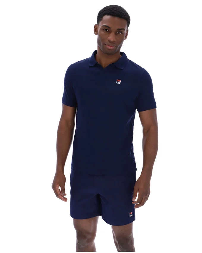 Fila Navy Tristiano Textured Polo