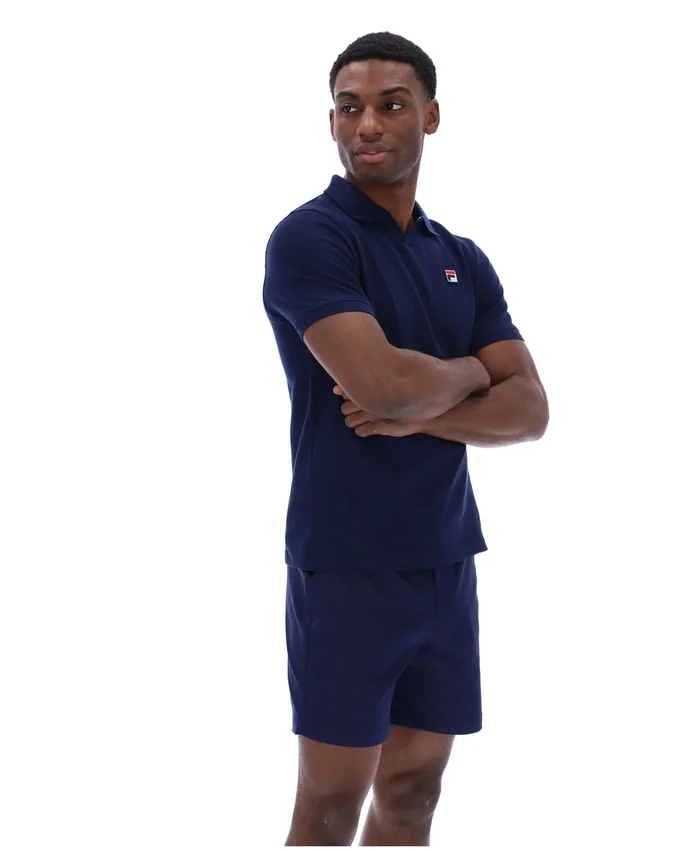 Fila Navy Tristiano Textured Polo