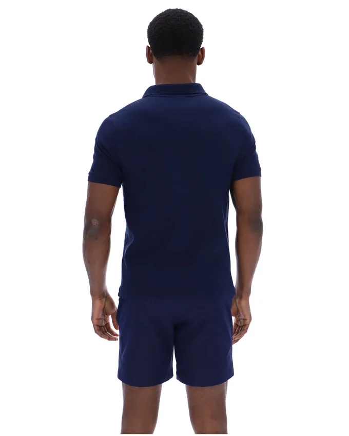 Fila Navy Tristiano Textured Polo