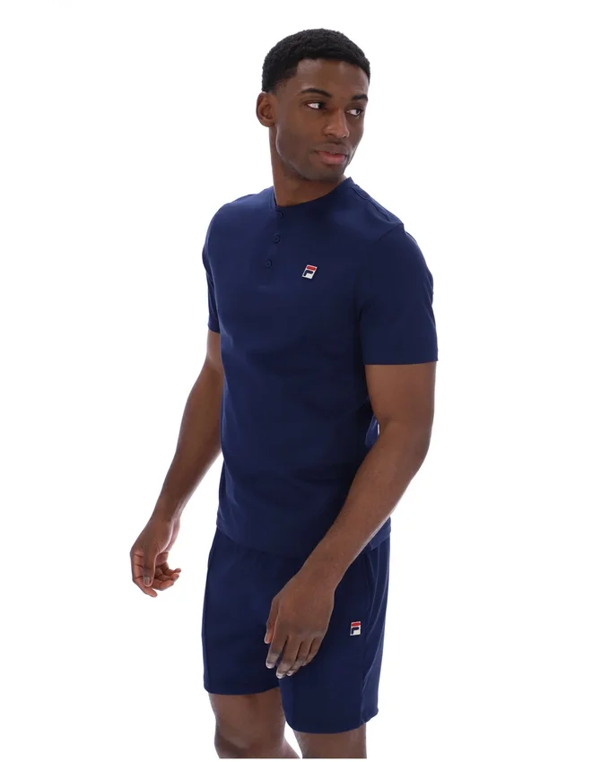 Fila Navy Valentino Essential Collared Tee