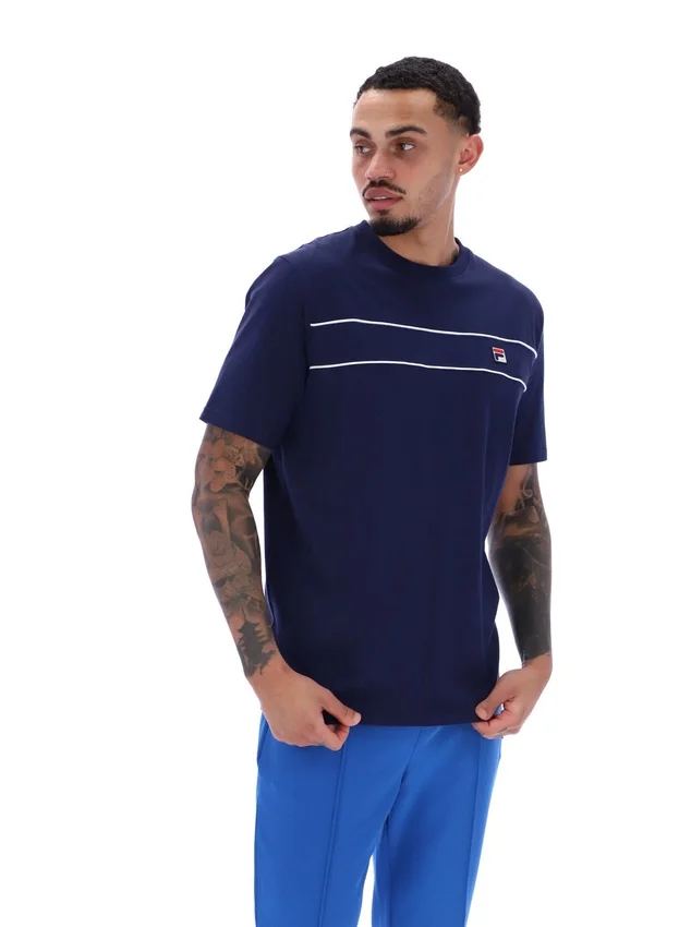 Fila Navy Williams Contrast Piping T-Shirt