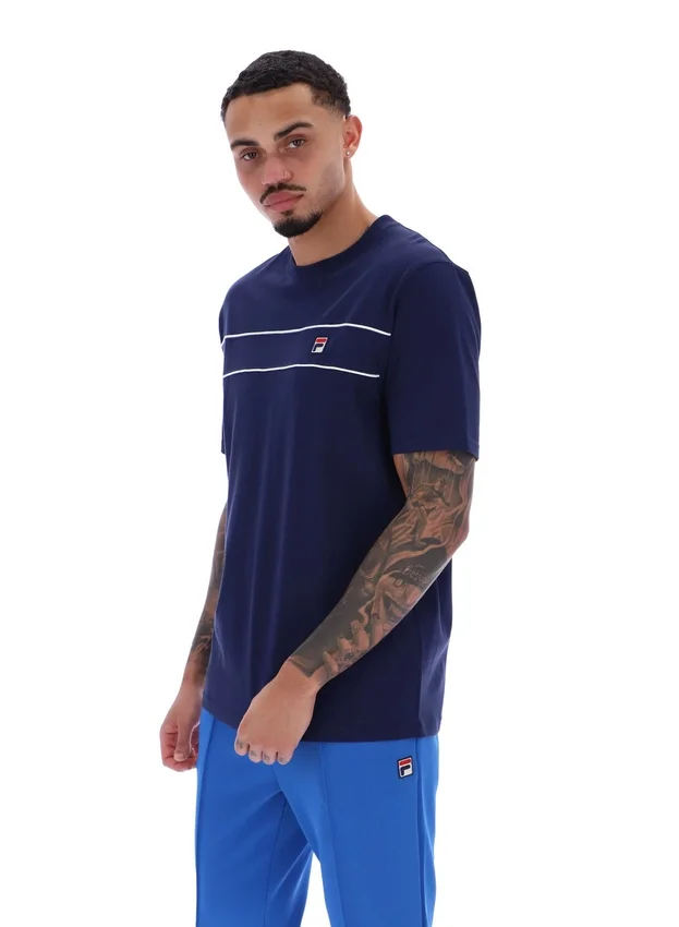Fila Navy Williams Contrast Piping T-Shirt