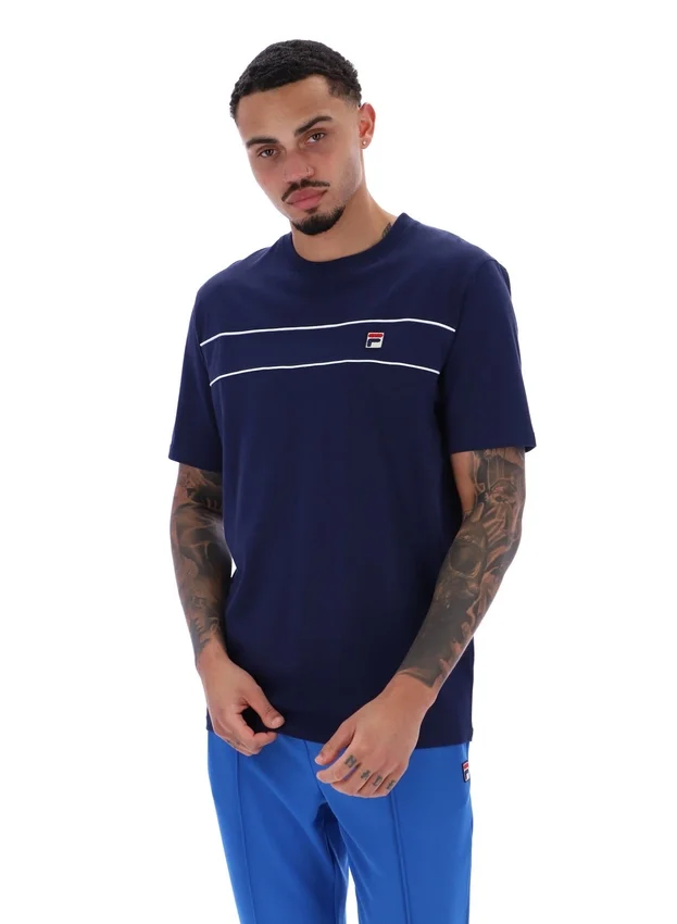 Fila Navy Williams Contrast Piping T-Shirt