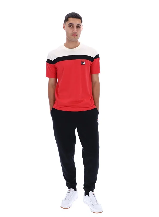 Fila Red Aiden Cut and Sew T-Shirt