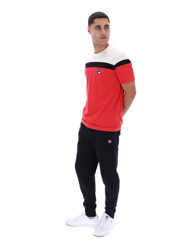 Fila Red Aiden Cut and Sew T-Shirt