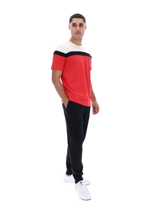 Fila Red Aiden Cut and Sew T-Shirt
