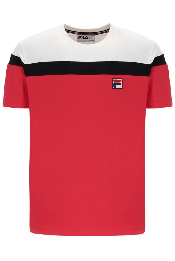 Fila Red Aiden Cut and Sew T-Shirt