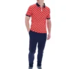 Fila Red Jaye Diagonal Stripe Polo