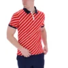 Fila Red Jaye Diagonal Stripe Polo
