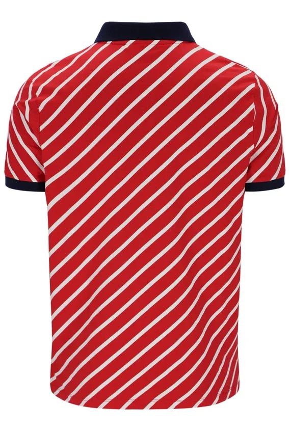 Fila Red Jaye Diagonal Stripe Polo