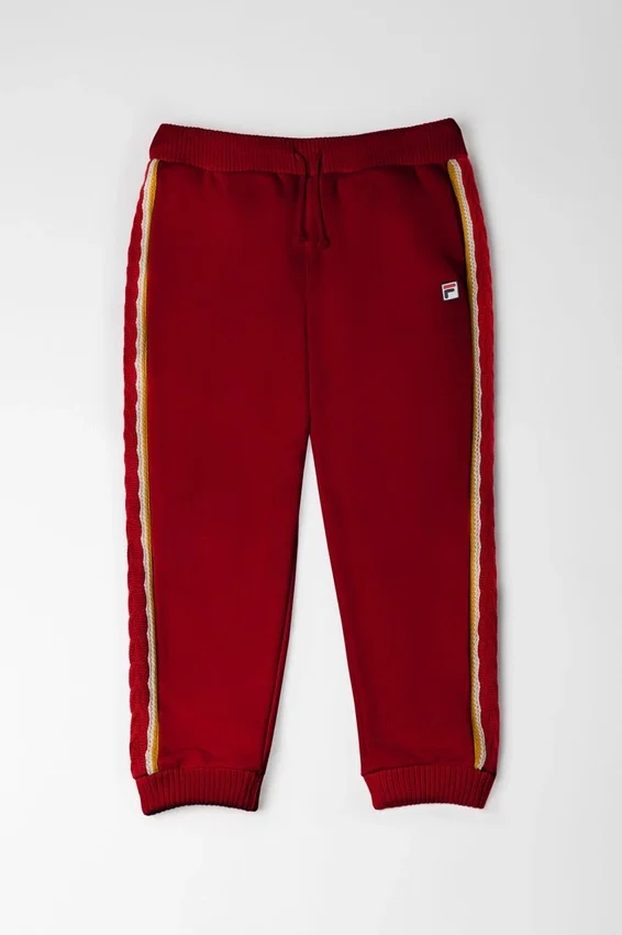 Fila Red Knitted Cuffed Sweatpants