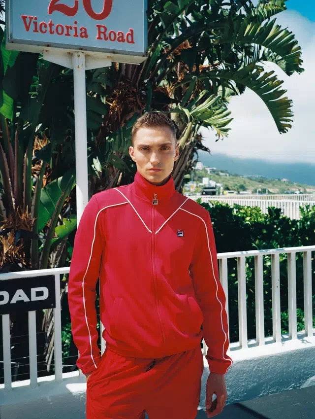 Fila Red Noble Archive Piping Track Top