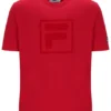 Fila Red Pepe Tee with Flock Logo