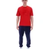 Fila Red Pepe Tee with Flock Logo