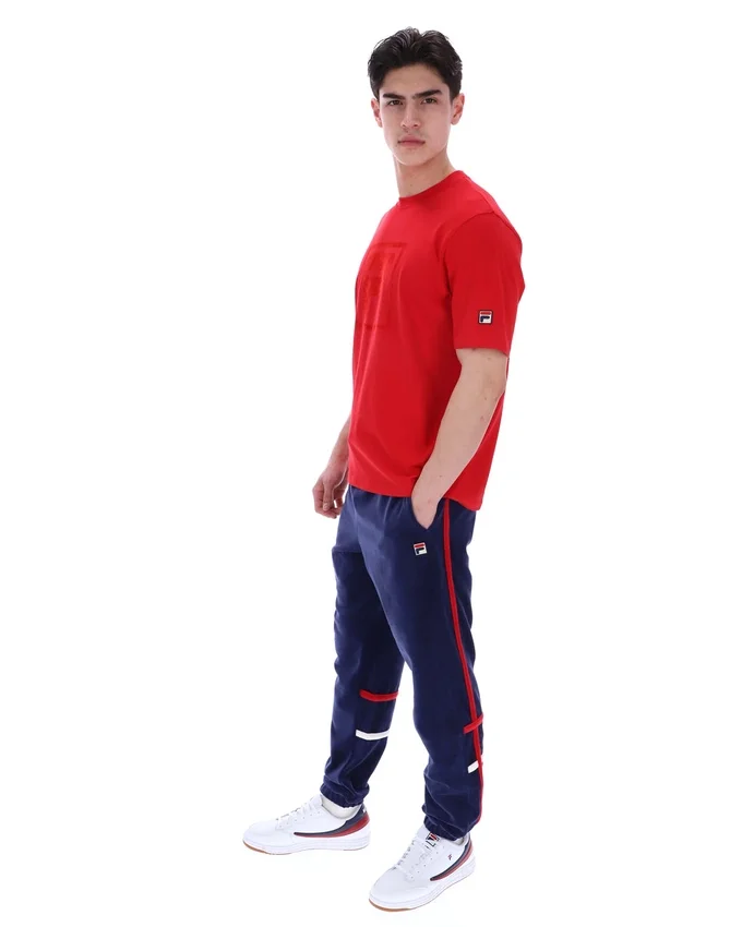 Fila Red Pepe Tee with Flock Logo