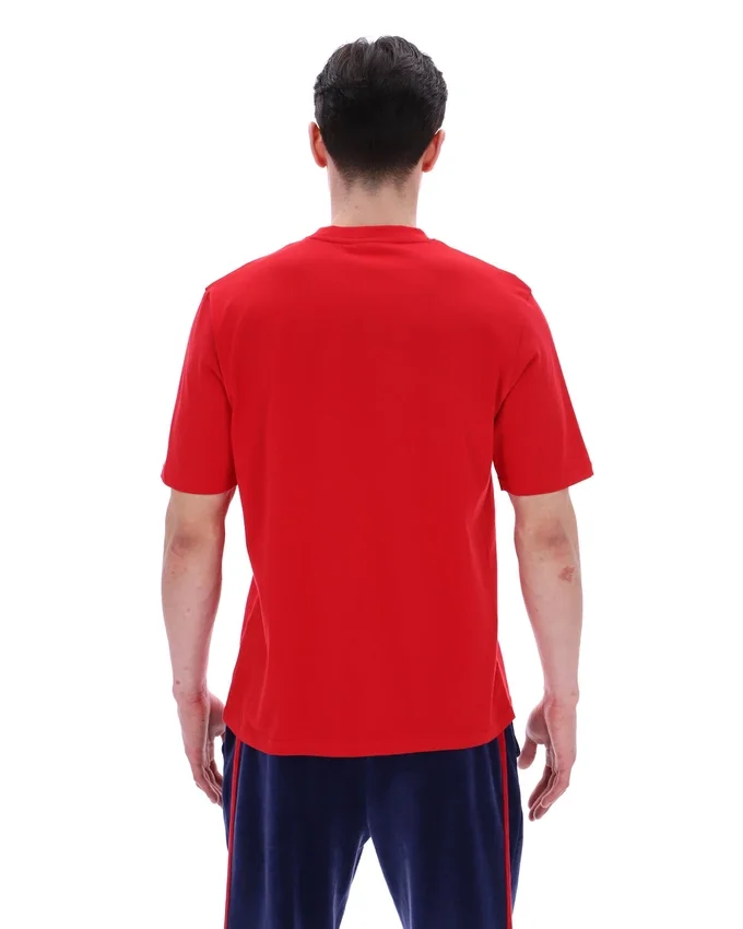Fila Red Pepe Tee with Flock Logo