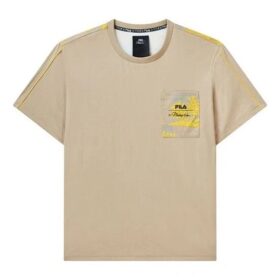 FILA x 3.1 Phillip Lim Logo Print Pocket Crewneck Sport Breathable Short Sleeve For Men Brown
