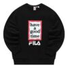 FILA x Have a good time Sweater "Black White Red"