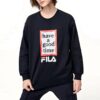 FILA x Have a good time Sweater "Black White Red"