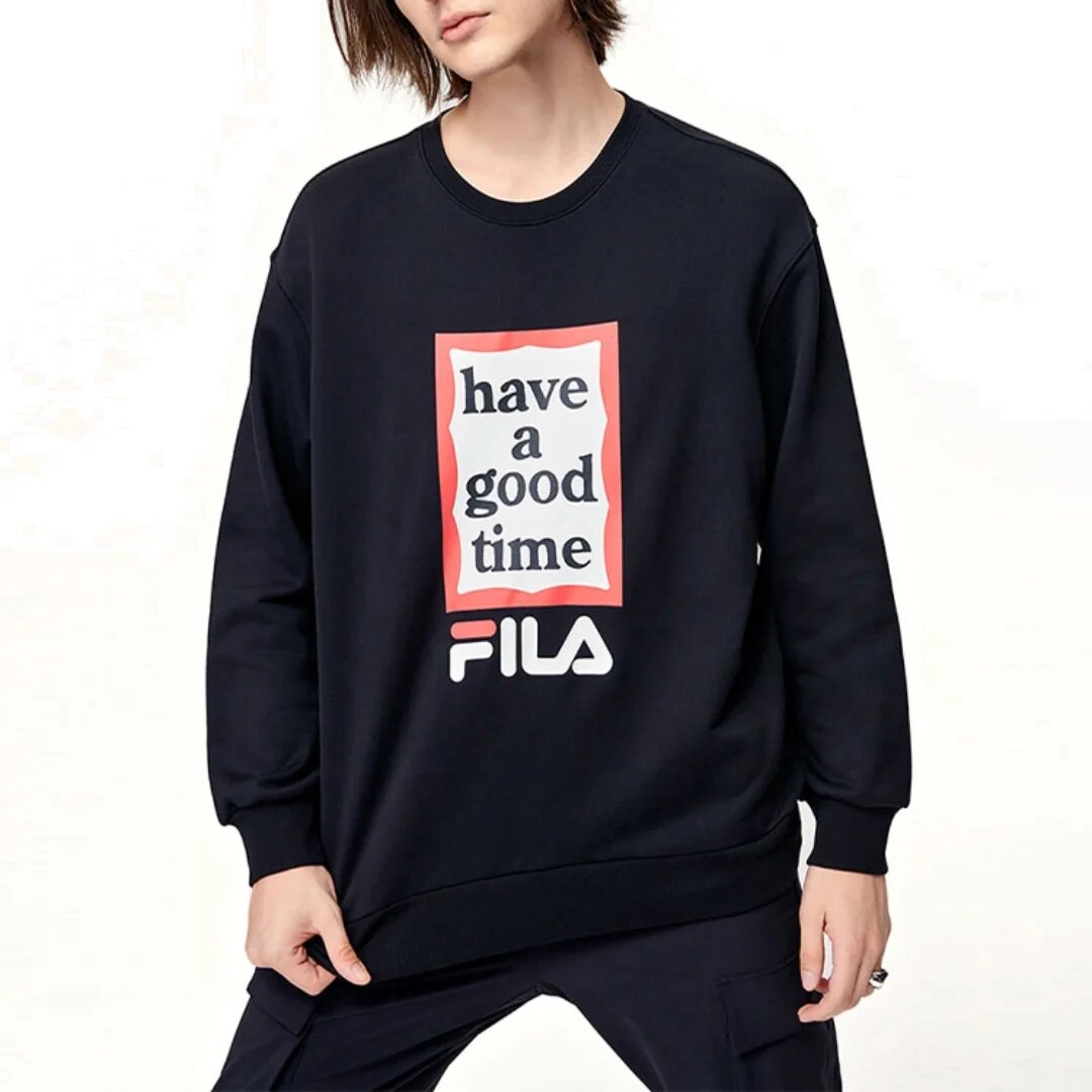 FILA x Have a good time Sweater "Black White Red"