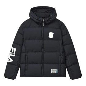 FILA x MIHARA YASUHIRO Collaborative Oversized Hooded Down Jacket "Black White Blue"