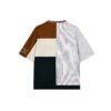 FILA x MIHARA YASUHIRO/ Crossover Stripe Splicing Contrasting Colors Round Neck Loose Short Sleeve Colorblock