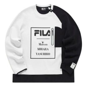 FILA x Mihara Yasuhiro Lettrer Printed Sweater "White Black"