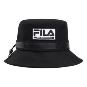 FILA x White Mountaineering Logo Casual Bucket Hat "Black White"
