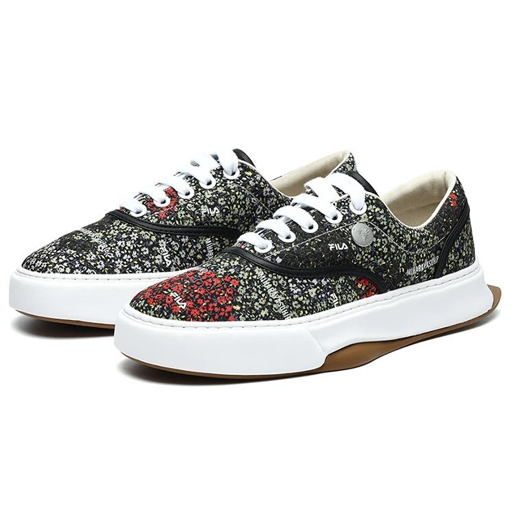 Floral Sneakers Black/Green