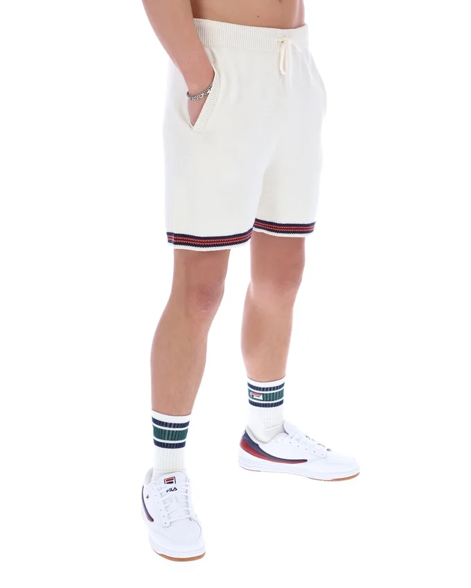 Gardenia Clemente Crochet Knitted Shorts with Contrast Tipping