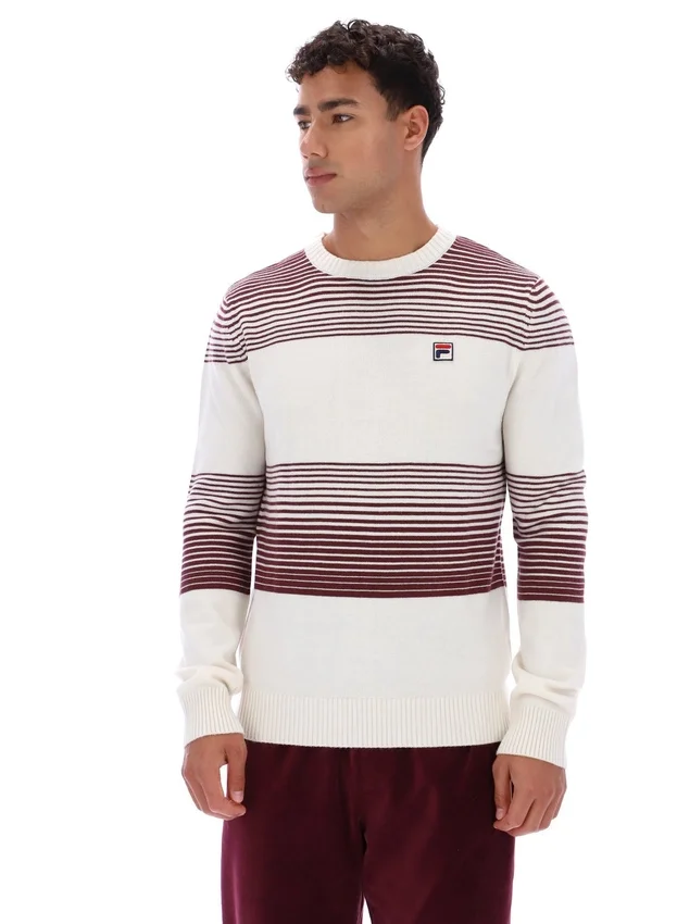 Gardenia Connor Striped Knit Crew Neck