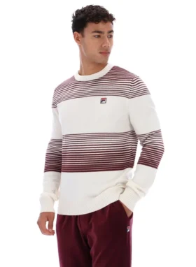 Gardenia Connor Striped Knit Crew Neck