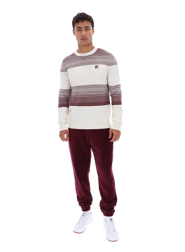 Gardenia Connor Striped Knit Crew Neck