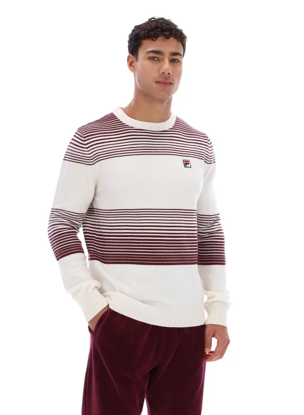 Gardenia Connor Striped Knit Crew Neck