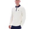 Gardenia Nowell Waffle Knit Long Sleeve Polo