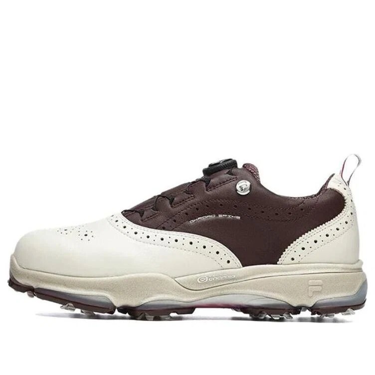 Golf Oxford Spike Sneakers "White Brown"