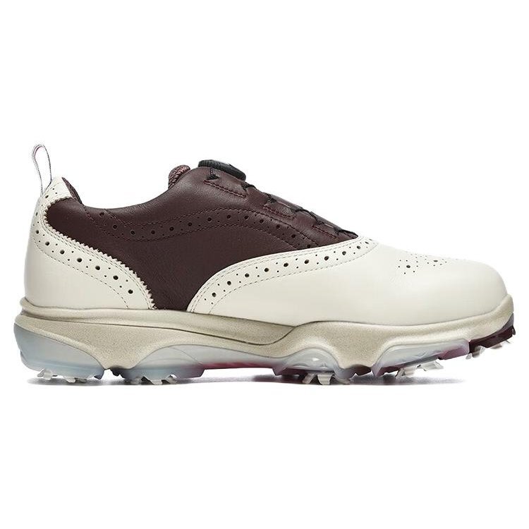 Golf Oxford Spike Sneakers "White Brown"