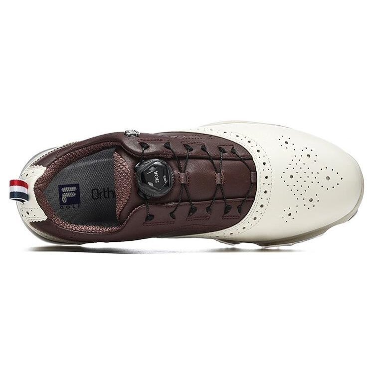 Golf Oxford Spike Sneakers "White Brown"