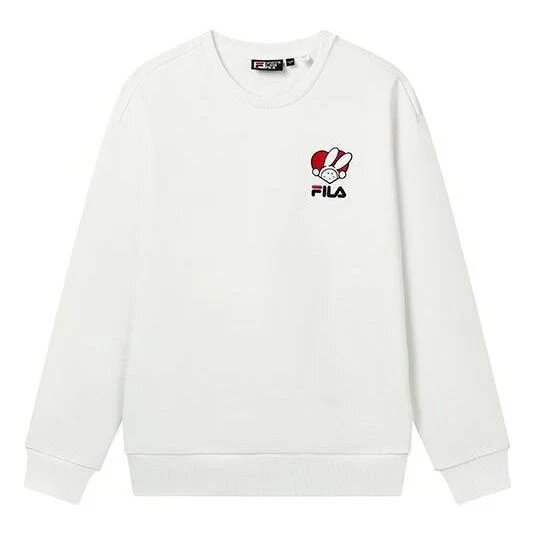 Graphic Print Pullover "White"