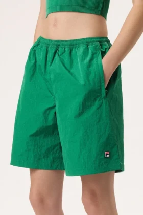 Green Fila x Hailey Crinkle Shorts