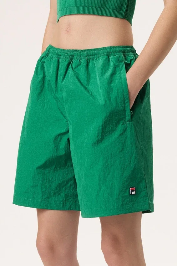 Green Fila x Hailey Crinkle Shorts