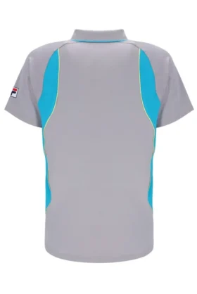Grey Backspin Tennis Short Sleeve Polo