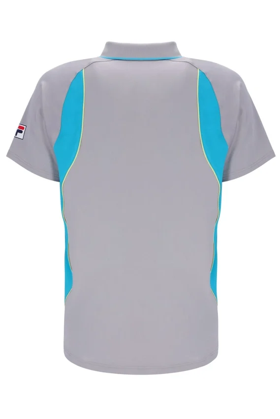 Grey Backspin Tennis Short Sleeve Polo