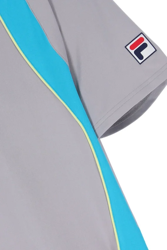 Grey Backspin Tennis Short Sleeve Polo