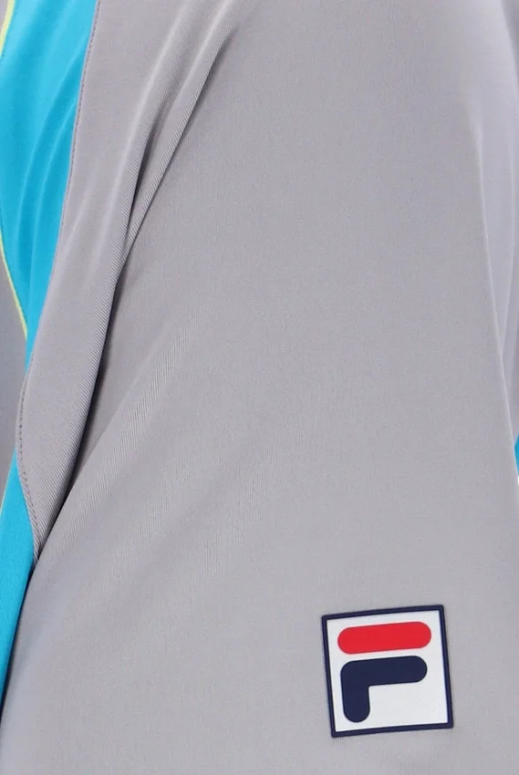 Grey Backspin Tennis Short Sleeve Polo